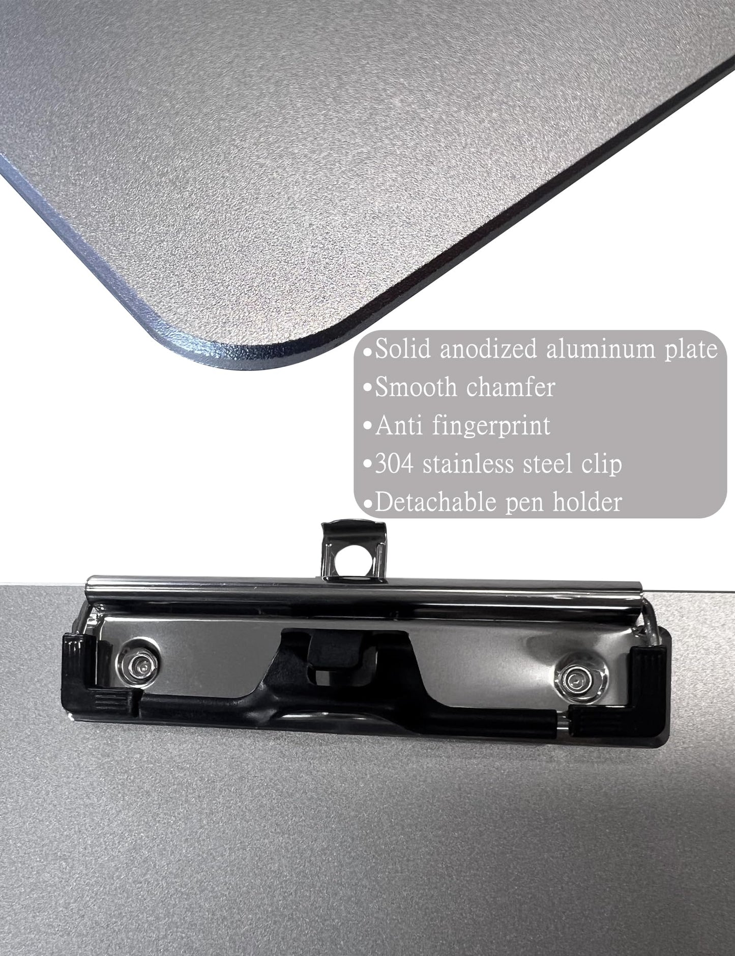 11x17 Metal Clipboard with Pen Holder,Contractor Heavy Duty A3 Size Aluminum Clipboards,Large Drawing Board with 304 Stainless Steel Clips