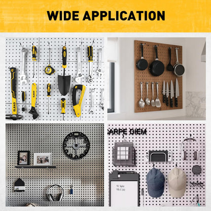 ELEAD 55-Piece 2 Inch Pegboard Hooks, Heavy Duty Peg Board Organizer Accessories, Peg Board Tool Hangers Fit for 1/4" and 1/8" Pegboard Hanging Tools Garage, Workshop, and Craft Storage