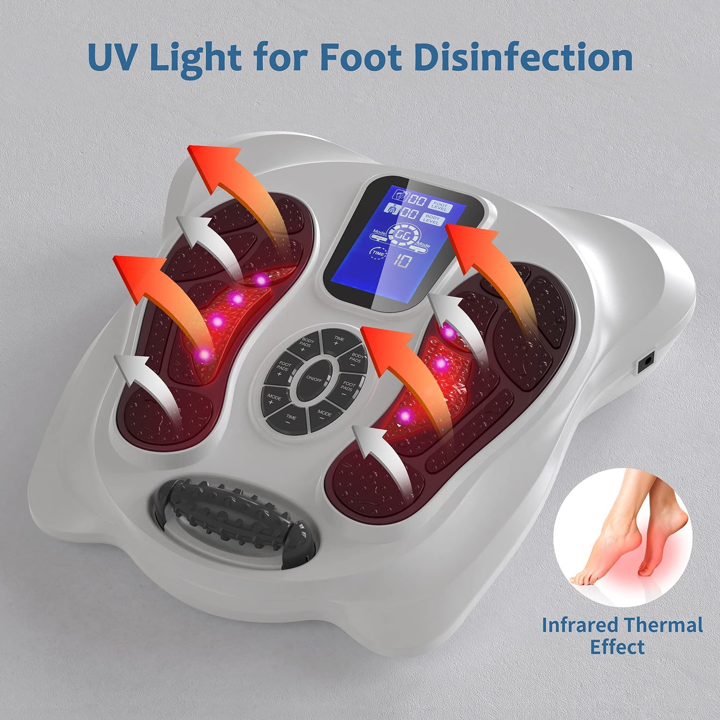 Creliver EMS & TENS Foot Nerve Muscle Massager, Electric Foot Stimulator Improves Circulation, Feet Legs Circulation Machine Relieves Body Pains, Neuropathy (FSA or HSA Eligible)