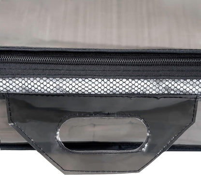Hefty Underbed Flexible Tote with Breathable Mesh, Double Zip Closure, 39x20x6 inches, 2 Handles for Seasonal Apparel