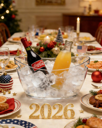 2-Pack Clear Acrylic Ice Buckets for Parties (5.5L Each) – Large Plastic Beverage Tubs with Scoops – Wine Bucket Chiller for Parties, Drink Buckets for Outdoor Events, Mimosa Bar, BBQ
