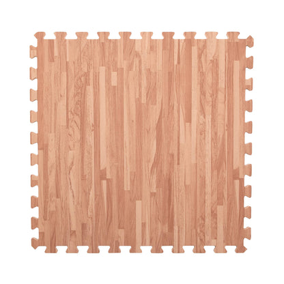IncStores Premium Soft Wood Print Foam Flooring Tiles | Interlocking Foam Tiles for Home, Gym, Training and Yoga | 5/8" - Textured Maple, 144 Square Feet