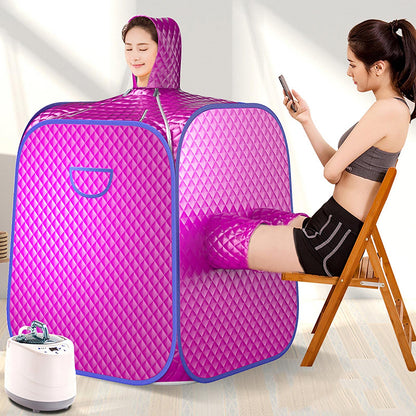 2 Liters Steam Generator Foldable Sauna Tent Sauna Room Temperature Adjustable with Remote Control Portable Home