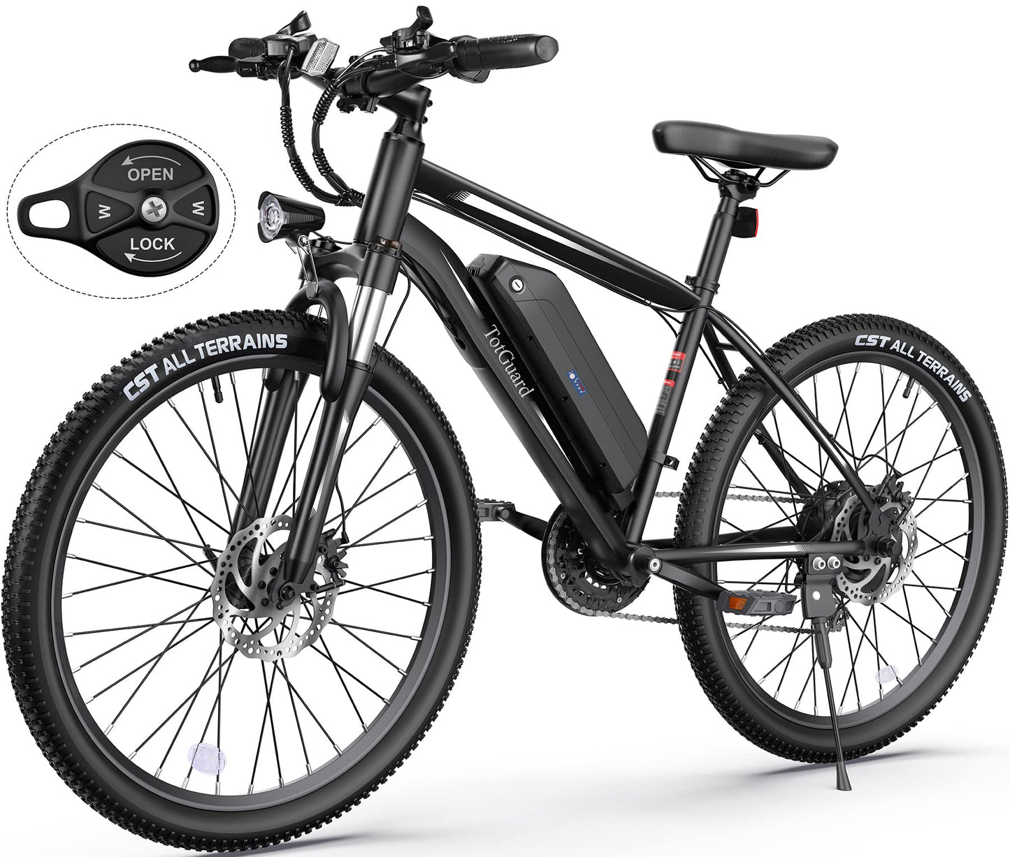 Wooken Electric Bike for Adults with 500W Motor, 27.5'' Ebike with 48V 499WH Removable Battery, Up to 55 Miles Electric Mountain Bike, 19.8MPH Adults Electric Bicycle with LCD Display, 21 Speed