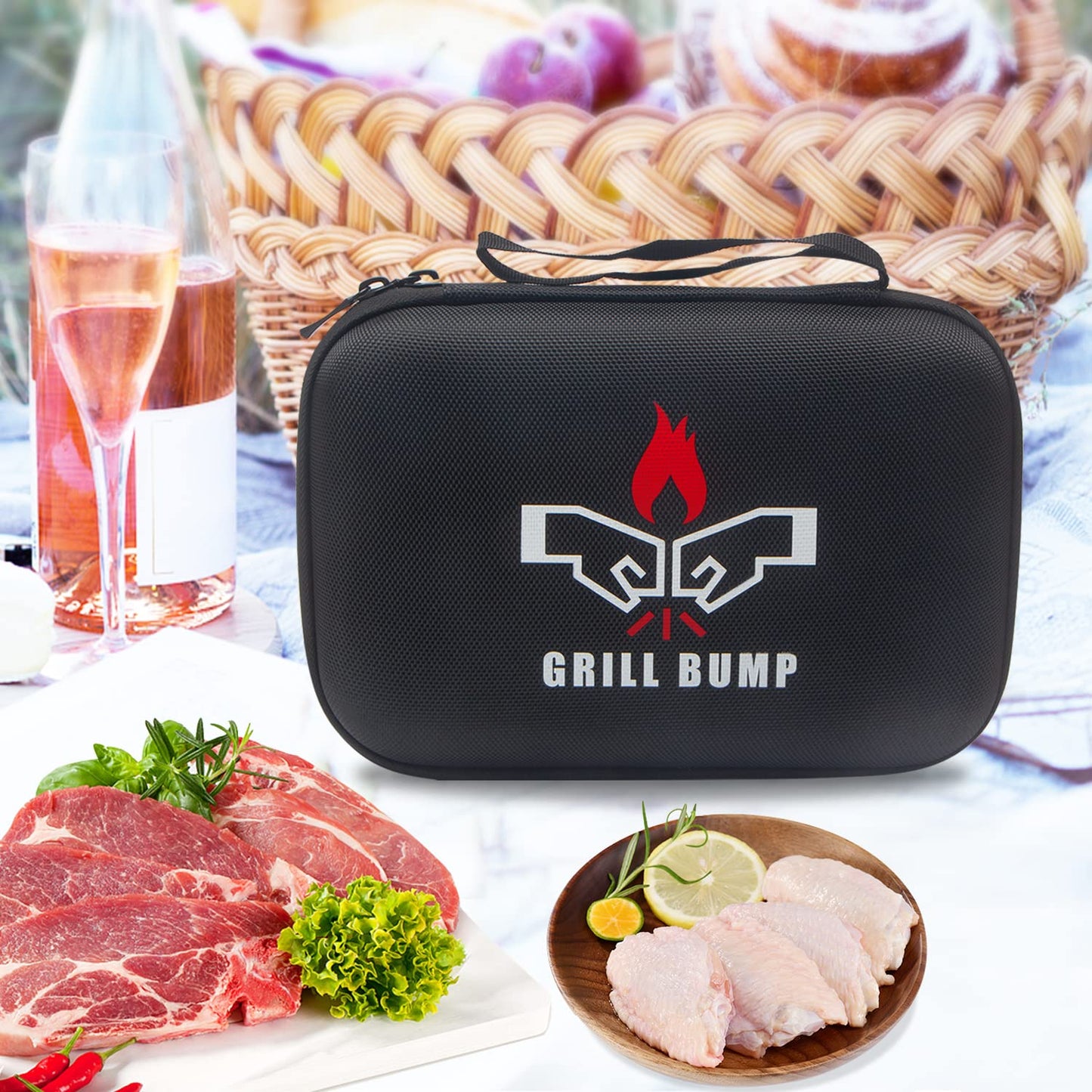 Grill Bump Meat Injector Syringe Kit for Smoker with 3 Flavor Food Injector Syringe Meat Needles, Injection Marinades Brine for Meat, Turkey; 2-oz, Including Paper and E-Book (PDF) User Manual