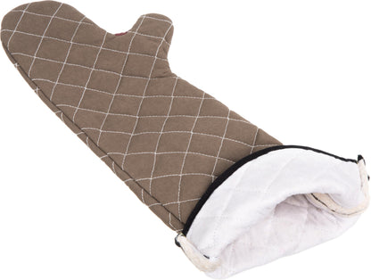 San Jamar 800FG24 BestGuard Commercial Heat Protection Up to 450° F Oven Mitts (Pair), 24" Length, Tan, 1 Count (Pack of 1)