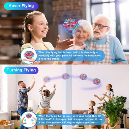 Flying Orb Ball Toys Cosmic Globe Soaring Magic Hover Hand Controlled Boomerang Spinner Mini Orbit Drone Kids Adults Outdoor Cool Stuff Toys Gift for 6 7 8 9 10+ Year Old Boys Girls Teens