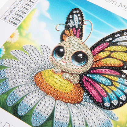 Modern Merch Small Diamond Art Packs Butterfly Deer & Penguin, Animal Diamond Dots for Adults, Jewel Art Painting Kits, Mini Gem Arts and Crafts for Adults, Round Drill 3 Pack Partial Drill