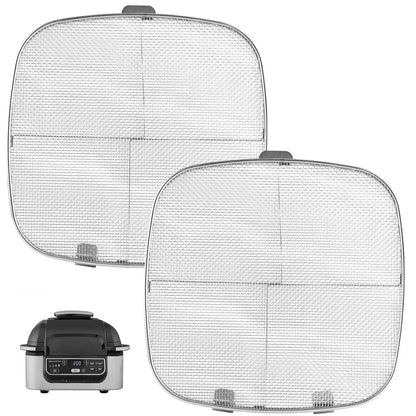2-Pack Splatter Shield for Ninja AG300 AG301 AG301C AG300C Foodi Air Fryer Accessories, Splash Guard for Ninja 5 in 1 Smart Xl Indoor Grill Mesh Screen, Stainless Steel Splatter Screen