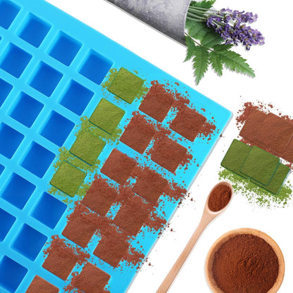 Silicone Candy Molds, 2 Pack 126-Cavity Mini Square Chocolate Molds for Gummy Jelly Truffles, Pralines, Caramels