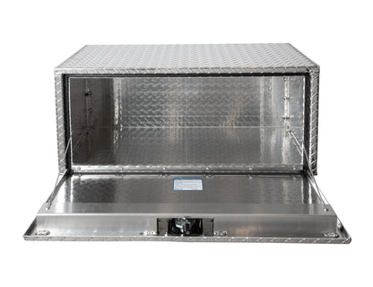 Buyers Products 1705118 Diamond Tread Aluminum Underbody Truck Tool Box, 20 x 20 x 36, Made in USA, .100 in. Thick, Corrosion Resistant, Locking Compression Latch, Secure Storage for Work Trucks