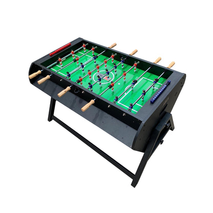 KICK Triplex 55″ Telescopic Rods 3-in-1 Swivel Multi Game Table (Black) – Foosball, Pool/Billiards & Air Hockey