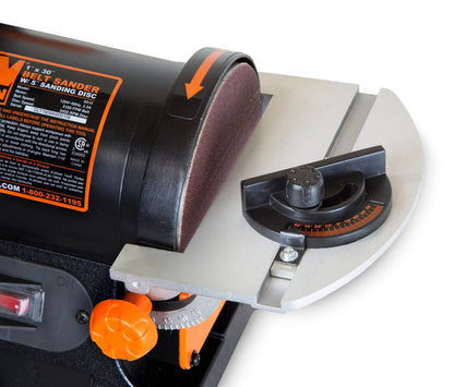 WEN Benchtop Belt and Disc Sander with 1 x 30 in. Belt and 5 in. Sanding Disc (6515T)