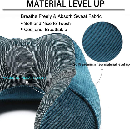 Memory Foam Neck Pillow with 360-Degree Head Support, Lightweight Travel Airplane Pillow with Storage Bag for Sleeping,