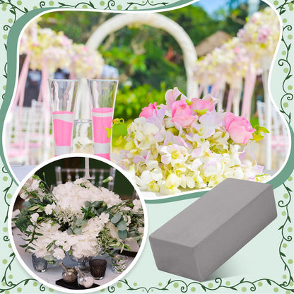 Pangda 30 Pieces Flower Foam Bulk 7.87 x 3.54 x 2.36" Dry Floral Foam Blocks Florist Bricks for Artificial Flower Arrangements Wedding Birthdays Home Office Garden Decorations, Gray