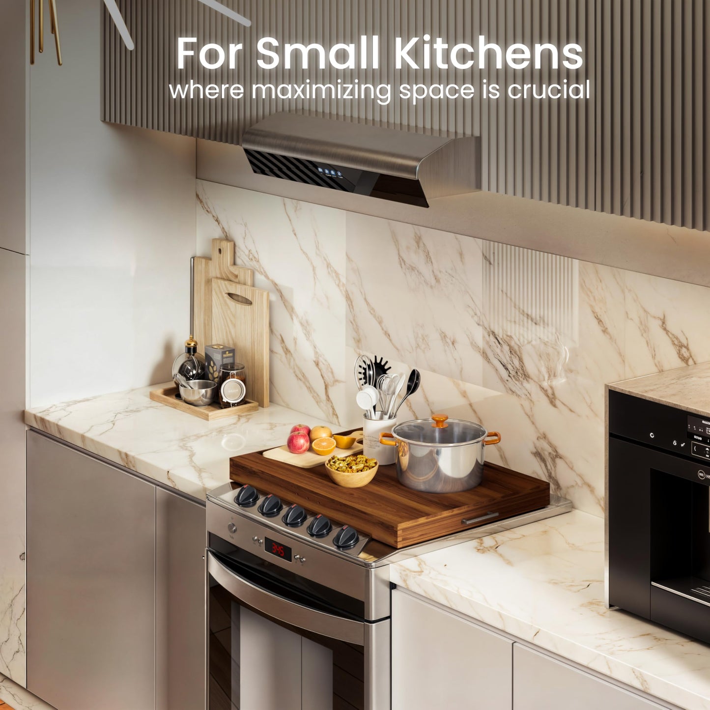 Stove Top Covers for Electric Stove with Handles 30”x22” (Outer) / 28.9”x20.8” (Inner) - Acacia Wood Noodle Board for Gas Stovetop - Stove Top Covers for Gas Burners, Sink Cutting Board (Acacia color)