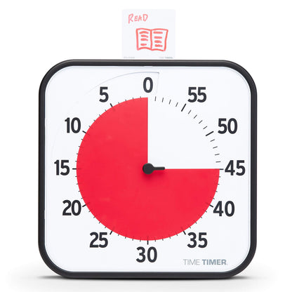 TIME TIMER 12 inch Visual Timer 60 Minute Kids Desk Countdown Clock with Dry Erase Activity Card, Also Magnetic for Classroom, Homeschooling Study Tool, Task Reminder, Home and Kitchen Timer