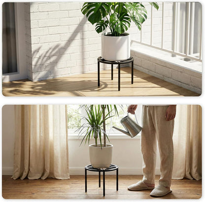 10.2" 4 TOSKING Heavy Duty Metal Plant Stand for Indoor Outdoor, Rustproof Wrought Iron Potted Plant Holder