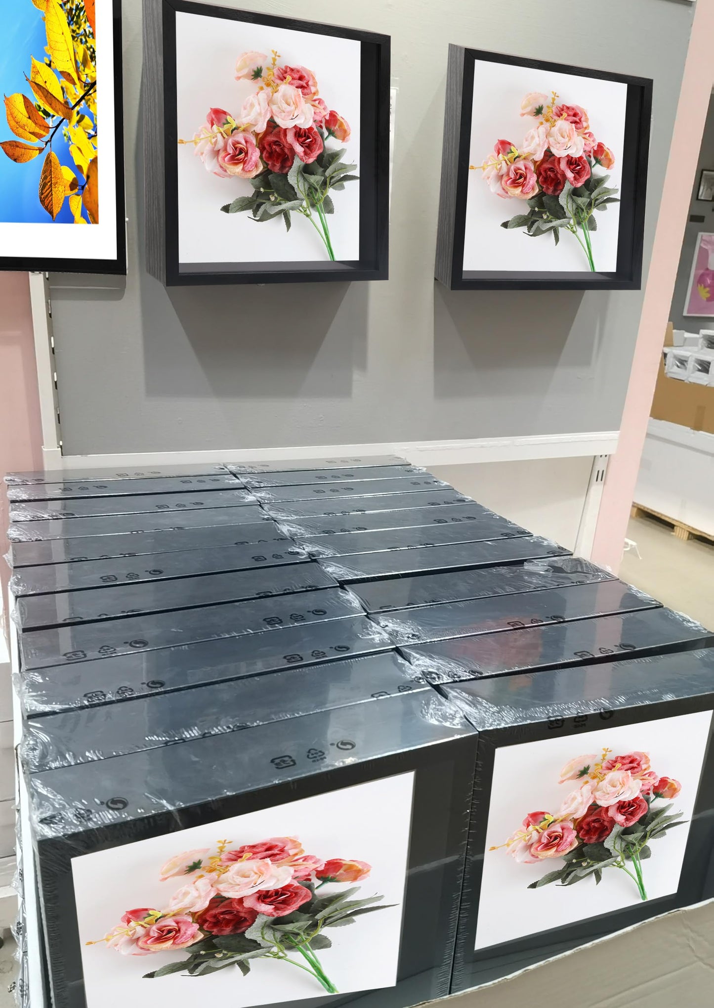 8x10 Shadow Box Frame, Memory Display Case Box, 8x8 Shadow Box Picture Frame 3D, Black,1 Pack