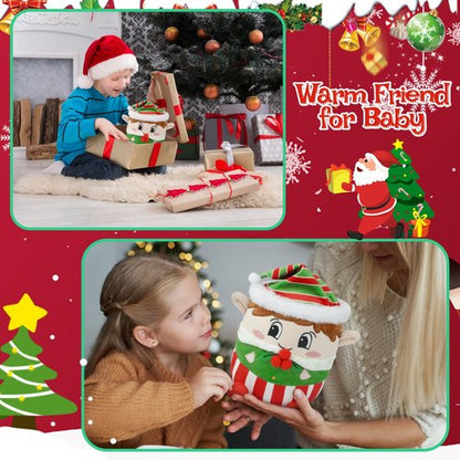 LSYDCARM Christmas Plush Pillow, 8 Inch Soft Christmas Elf Plush Stuffed Animal Toy, Cuddly Xmas Stuffed Plush Xmas Birthday Party Favor Gift for Boys Girls Office Home Decoration
