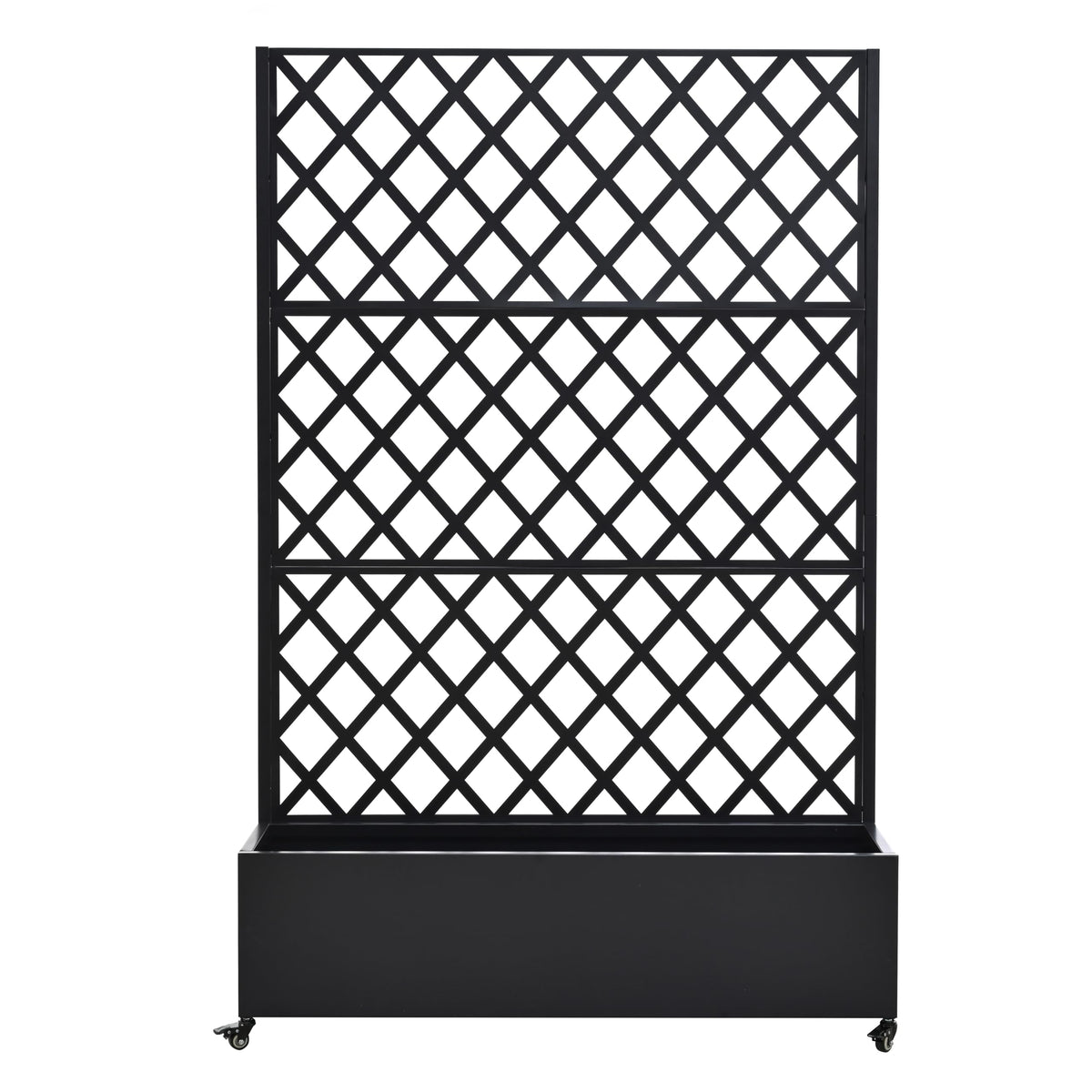 Discover the Joy of Gardening with Our Metal Raised Garden Bed with Wheels and Trellis – 73"x47"x16” for Climbing Plants, Vegetables & Vines, Featuring Privacy Screen and Drainage Holes!