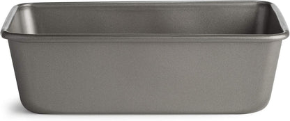 Cooking Light Heavy Duty Nonstick Bakeware Carbon Steel Bread Pan, 9.25-Inch x 5.25-Inch, Quick Release Coating, Gray