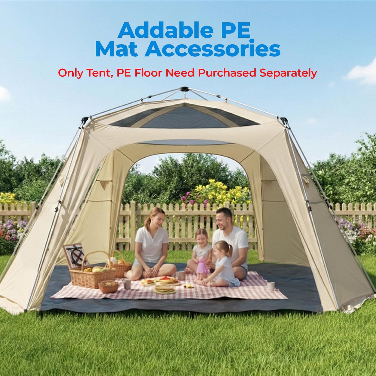 Alvantor® 12' x 12' Pop Up Gazebo, 12' x 6' 2in 1 Pop Up Gazebo, Canopy Tent All Weather & 4-Season Use, 4-Door PVC/Mesh/Polyester Curtain Addable, Top Mesh & Cover Portable