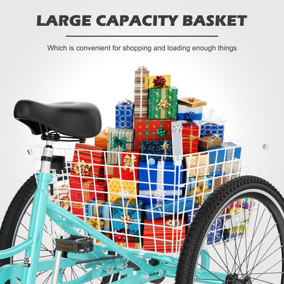 ABORON Adults Tricycle, 3 Wheels Bike for Adult, Tricycle for Adults, Double-Wall Wheel Rims, for Women Men Exercise Outdoor Sports
