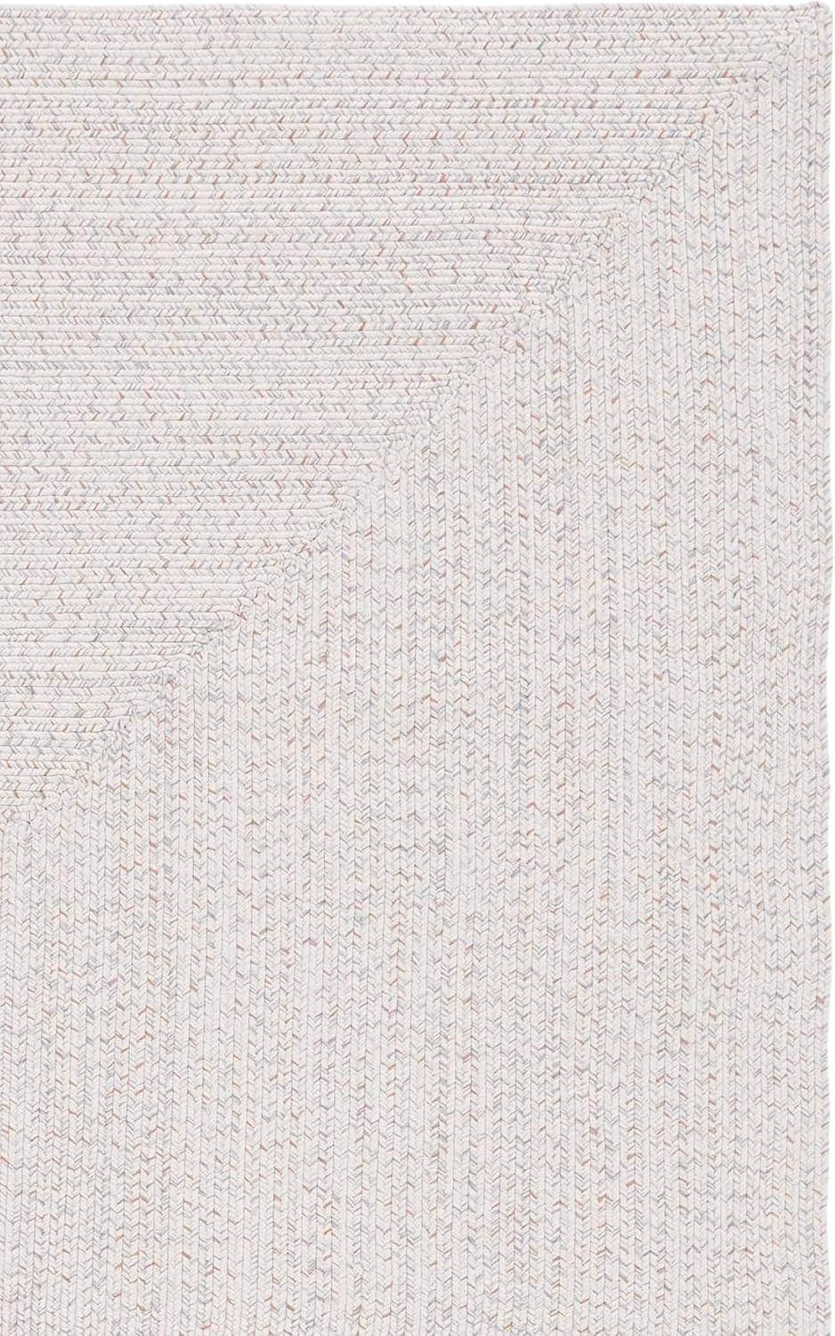 2'3" 4', (BRA201A) SAFAVIEH Washable Rug Outdoor Braided Collection - x Ivory & Light Grey, Handmade & Reversible