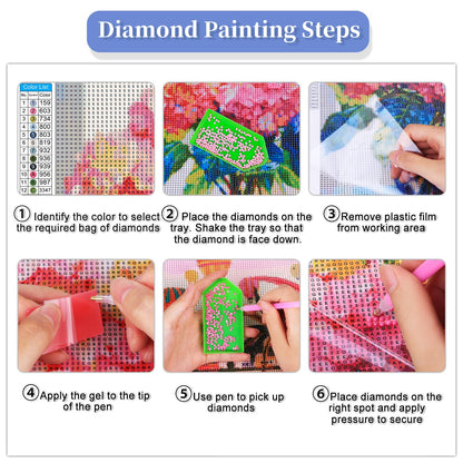 12 Pack Flowers Diamond Art Kits Packs for Adults, 5D Diamond Painting Kit Sets with Tools for Beginners DIY Full Drill Diamonds Paintings Crafts Gem Art by Number Gift Home Wall Decor (12x16 Inch)
