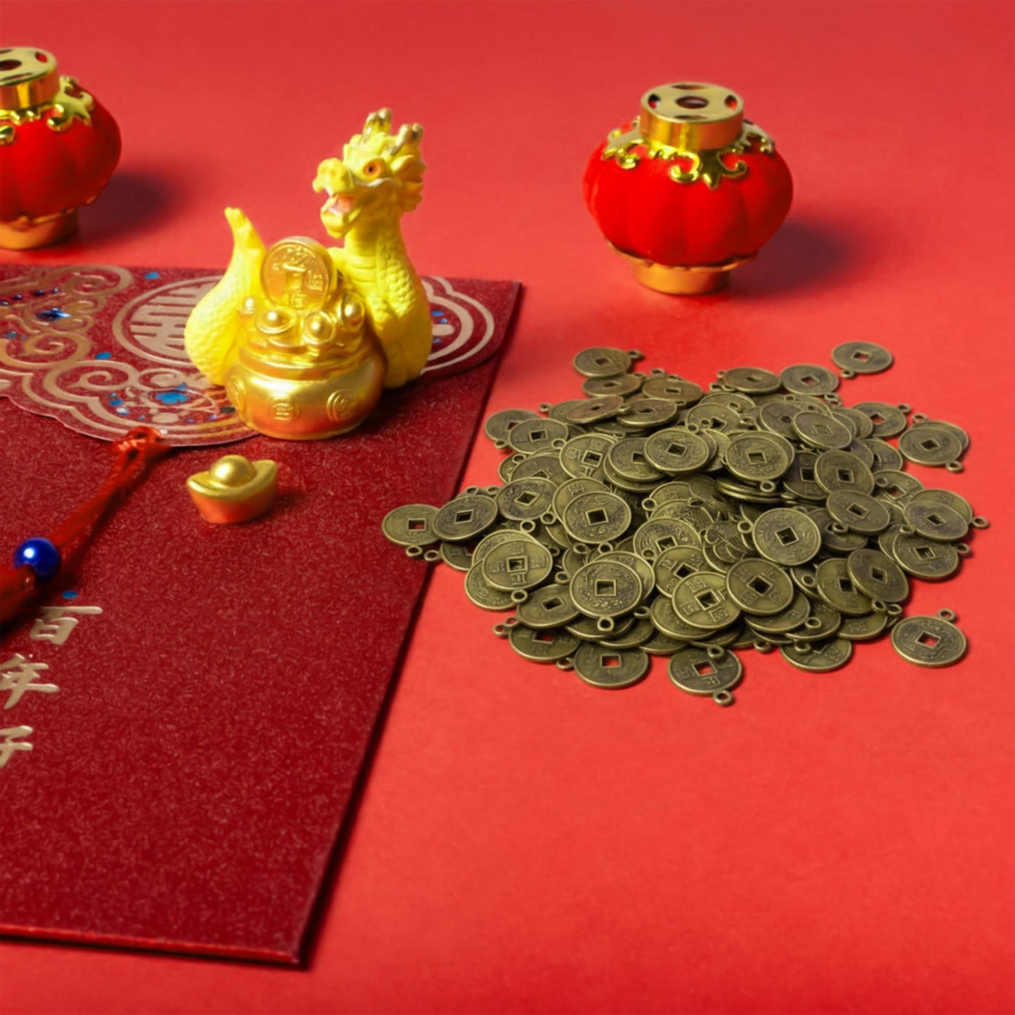 Bronze Chinese Coins – 190 PCS Ancient Antique Fashion Retro Jewelry Making Crafting Charms Findings Bulk for Bracelet Necklace Pendant Accessoires Lots Vintage Feng Shui Cash Arts Crafts Beading Tone