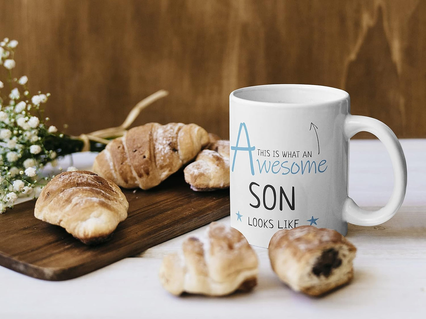 Son Mug, 11oz Ceramic Dishwasher Safe - Birthday Gifts for Son, Awesome Son Looks Like, Presents, Gifts