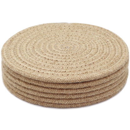 KITLAB 8 Inch Trivets for Hot Dishes, Hot Pots and Pans, Thick Heat Resistant Large Coaster for Kitchen, Hot Pads, Kitchen Essentials, Kitchen Decor for Table & Countertop, 6 Pcs