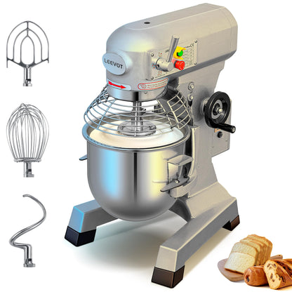 EKway 15Qt Commercial Food Mixer with Timing Function,600W Commercial stand mixer 3-Speed Adjustable,Electric Heavy Duty Dough Mixer with Stainless Steel Bowl for Bakery Pizzeria