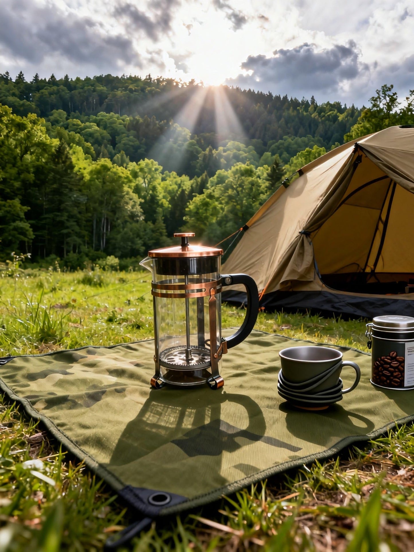 PSAVGLA French Press Coffee Maker 21 oz, 304 Stainless Steel Double Mesh Filter, Borosilicate Glass, Heat-Resistant, BPA-Free, Ideal for Home, Office & Gift (copper, 21oz)