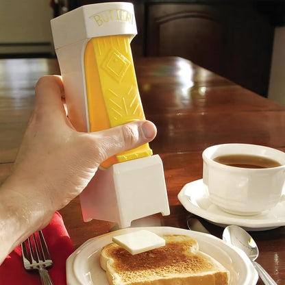 Butter Cutte, Simple One Click Stick Butter Cutter - Butter Cheese Cutter - Butter Dispenser to Store Butter for Making Bread, Cakes, Cookies. (Yellow)