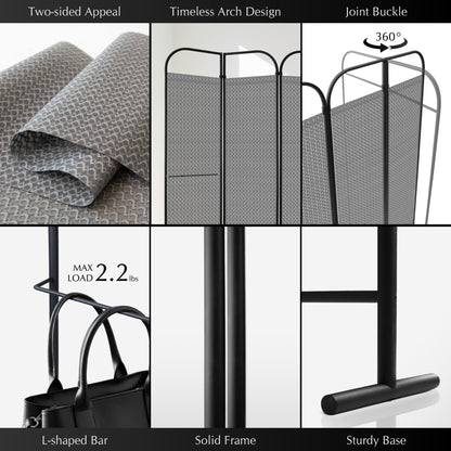DECOLAB 4 Panel Room Dividers, Portable Privacy Separation Wall Panel for Home, Office, Studio, Bedroom, Light & Air Flow, 68" x 71", Jazz