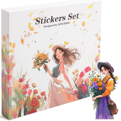 JOYCHOIC Scrapbook Stickers Set, 240Pcs People Sticker for Journaling and Scrapbooking, Junk Journal Supplies, Washi Materials, Women Ladies Planner DIY Arts Craft