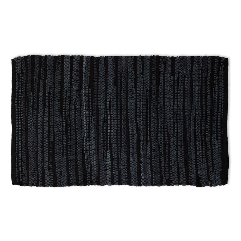 DII Chindi Home Collection Handwoven Multicolor Area Rag Rug, 20x31.5, Black