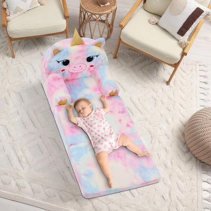 2 1 decalsweet Kids Couch Comfy Foldable Kids Sofa to Lounger in Toddler Chair Plush Baby Sleeper Chair for Playing