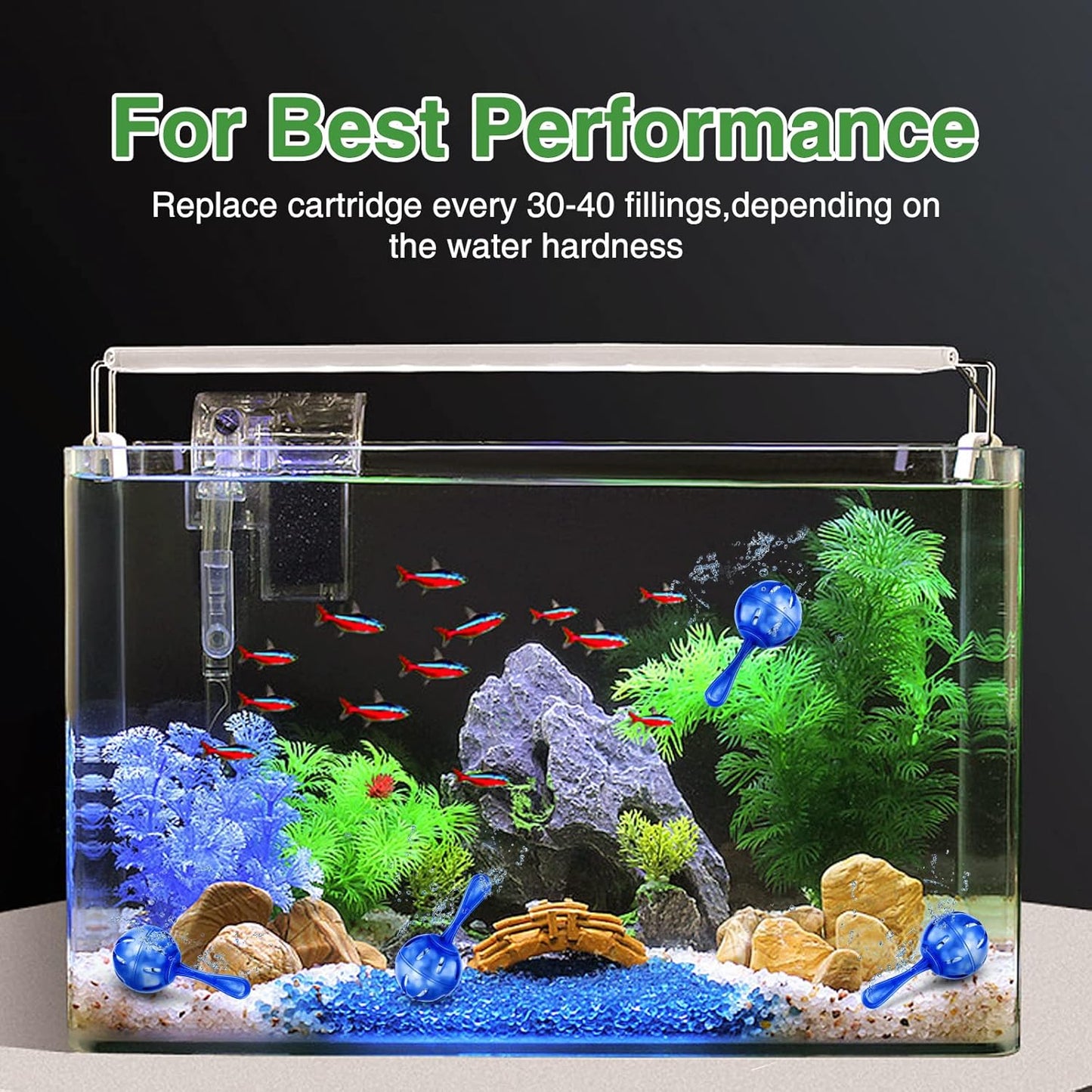 12 Pack Universal Humidifier Tank Cleaner Balls, Demineralization Cartridge for Humidifiers & Fish Tanks, Purifies Water