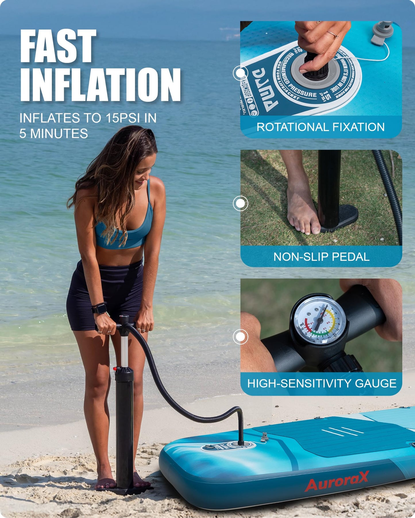 DAMA Stand Up Paddle Board 11'6" x 34" x 6", 450 lbs Capacity, Extra Wide All-Around Paddle Board for 2+1 People and Pets, Stable Design for Beginners, Family Use on Lakes, Rivers and Coastal Waters