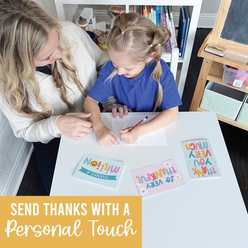 Hadley Designs Bulk Thank You Cards with Envelopes - 54 Kids Thank You Cards For Teachers, Cute Thanks Blank Cards and Envelopes, Fun Appreciation Note Card for Birthday, Baby Shower & Small Business