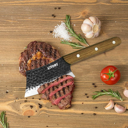 Kitory 5'' Professional Kitchen Cleaver Knife with Anti-Slip Handle for Meat, Vegetables, Bread & Bone