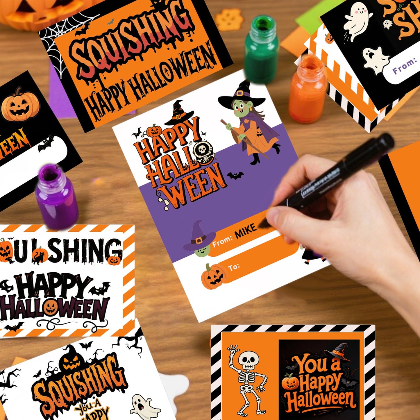 24Pack Halloween Mochi Squishy Toys,Halloween Party Favors, Halloween Classroom Gifts,Bulk Spooky Squishies Toys, Goodie Bag Basket Fillers,Halloween Treats Non Candy for Kids