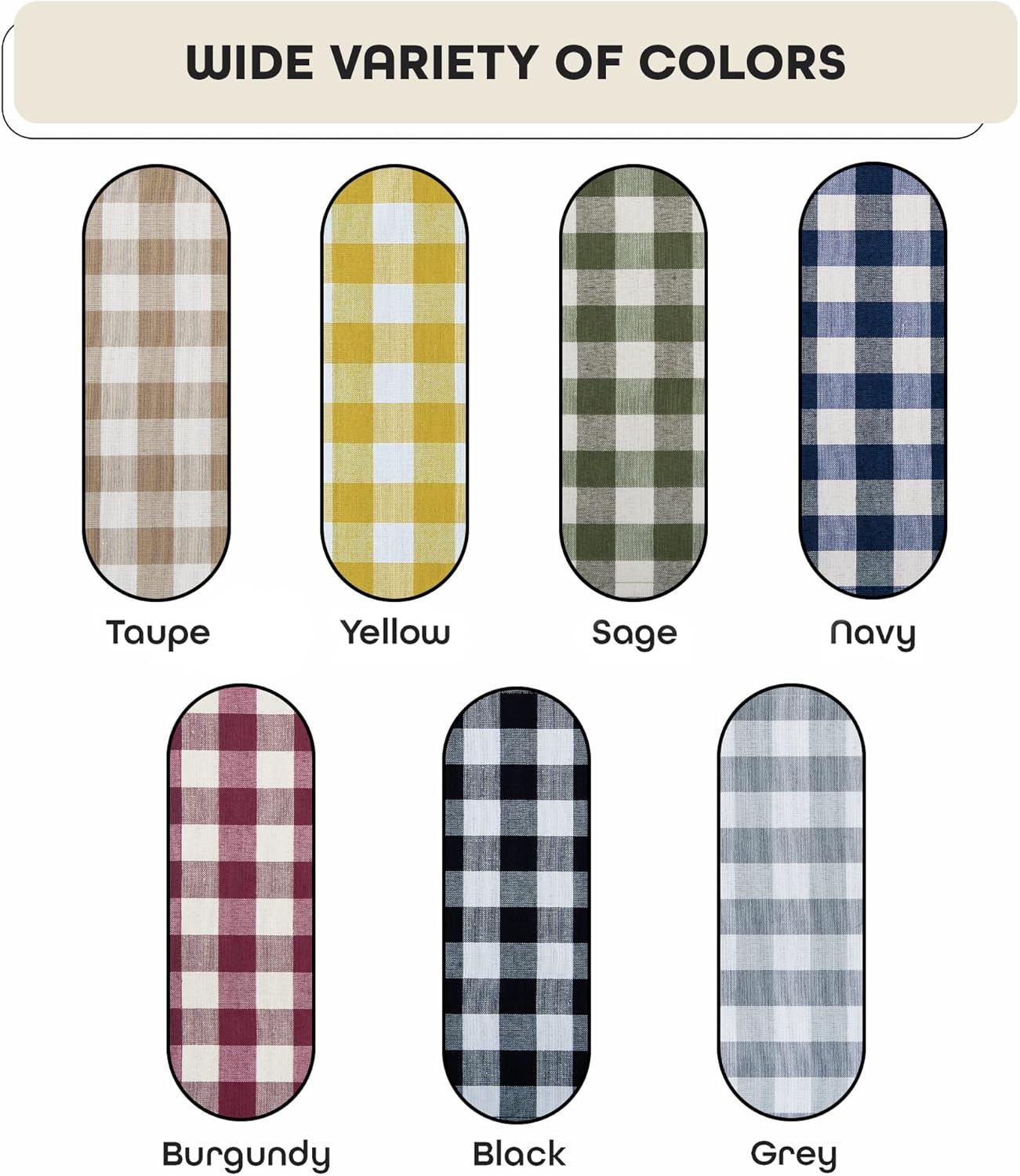 Buffalo Check Tier Pair Window Curtain Set, 58 Inch Width, 24 Inch Length, Navy & Ivory Plaid Drapes