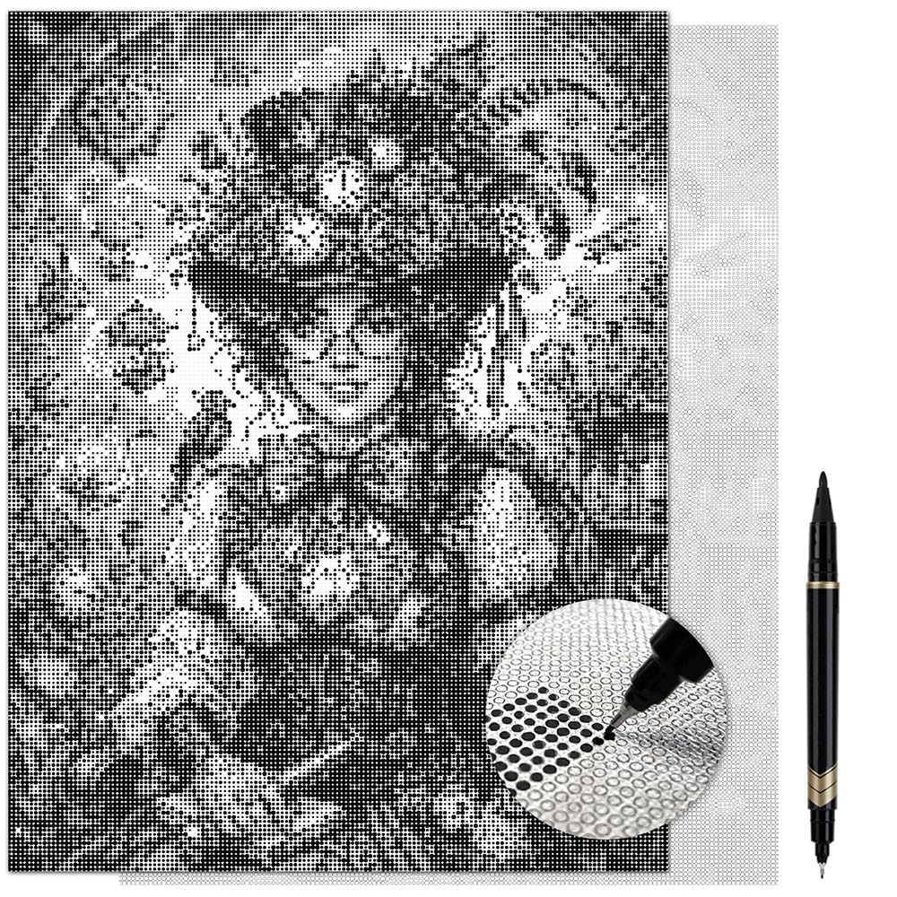 On The Dot Art - Painting Kit for Adults|Gears, Glasses, & Gadgets Victorian Steampunk 13x17 Canvas w/Dual Tip Marker|Alternative to Diamond Painting|No Tiny Pcs No Mess Gothic Fashion Frameable Gift