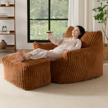 Oversized Bean Bag Chair for Living Room Furniture Bean Bag Chairs for Adults- Small Couch & Lounge Accent Chair for Living Room Chairs or Bedroom