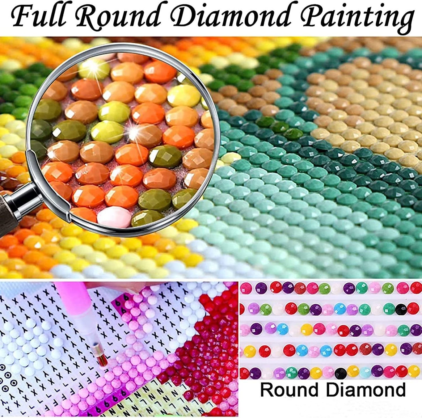 YIMORE Skull Guitar 14x20 Inches 5D DIY Diamond Art Painting Kits Full Round Drill for Home Wall Decor