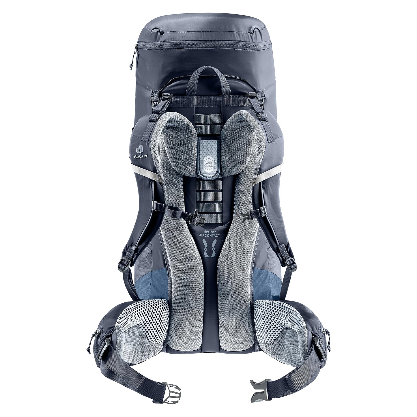 Deuter Unisex Aircontact Lite 50 + 10 L, Lightweight Backpacking & Hiking Backpack for Men & Women, 50 + 10 Liters - Black-Marine